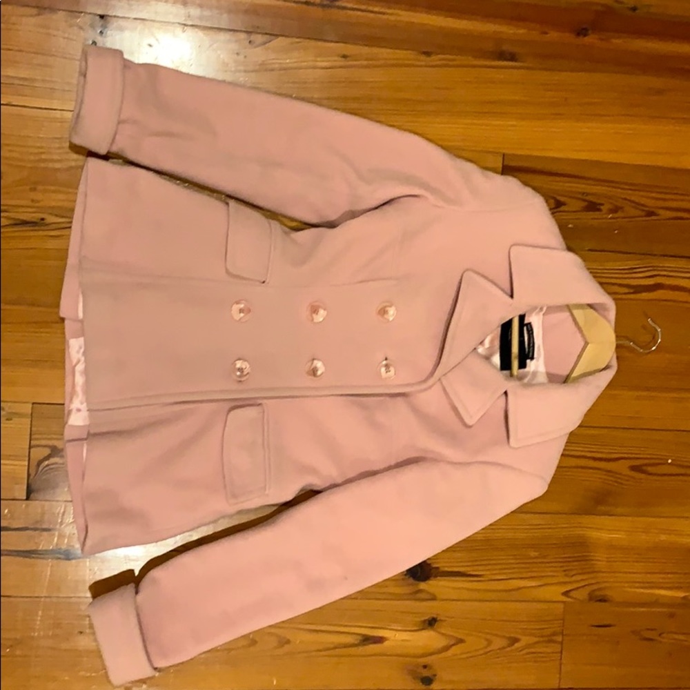 3/$30 Women's Double-Breasted Pea Coat - Light Pink